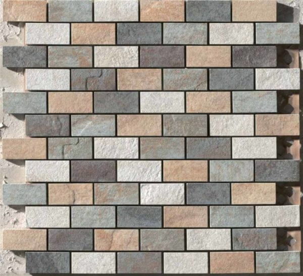 Happy Floors Eternity 1 x 2 12" x 12" Porcelain Mosaic