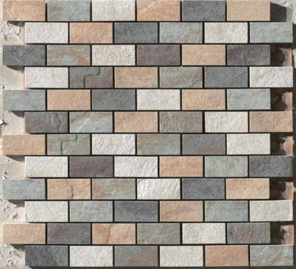 Happy Floors Eternity 1 x 2 12" x 12" Porcelain Mosaic