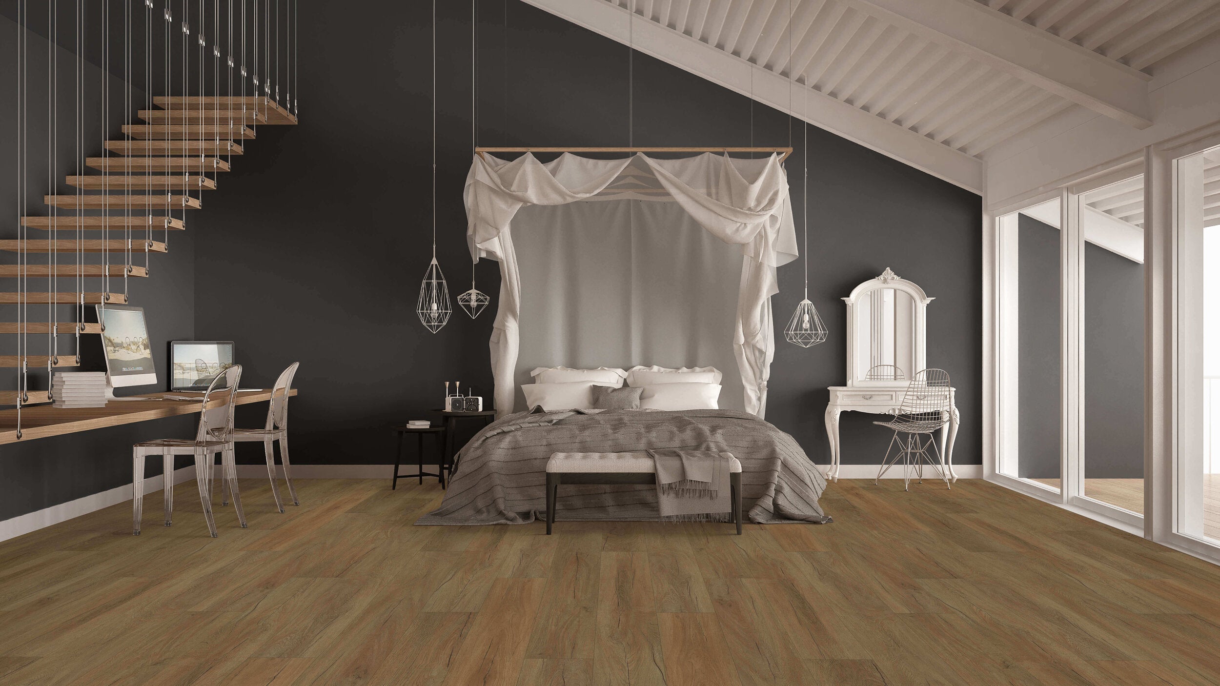 Happy Feet International Perseverance 9" x 60" Vinyl Plank Tawny