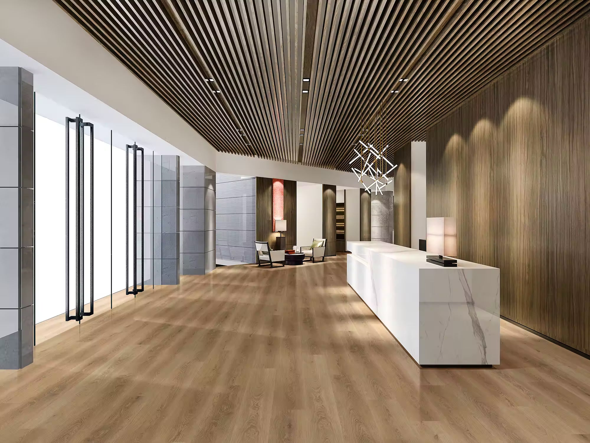 Happy Feet International Dynamic Stick 9" x 60" Vinyl Plank Santa Monica