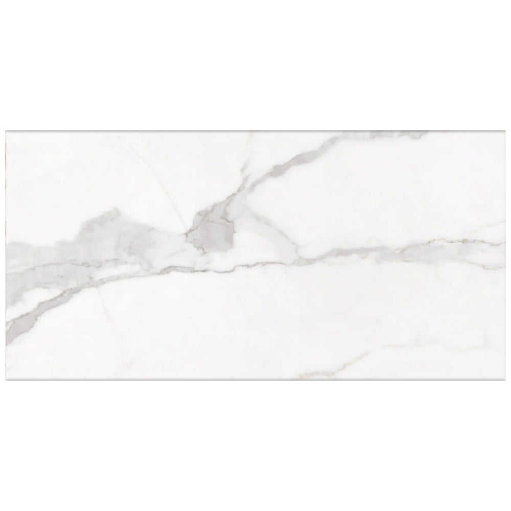 Happy Floors Statuario Luxe 24" x 48" Porcelain Tile