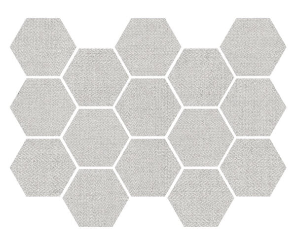 Happy Floors Fibra Hexagon 12" x 14" Porcelain Mosaic