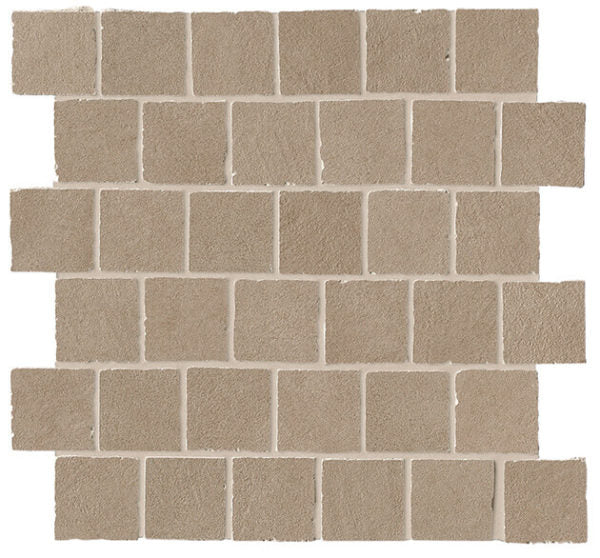 Happy Floors B-Natural Tumbled 2 x 2 12.25" x 12.25" Porcelain Mosaic
