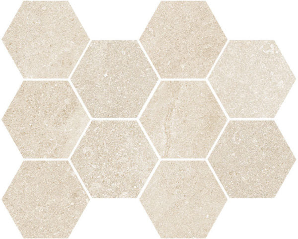 Happy Floors Austral Hexagon 8" x 10" Porcelain Mosaic