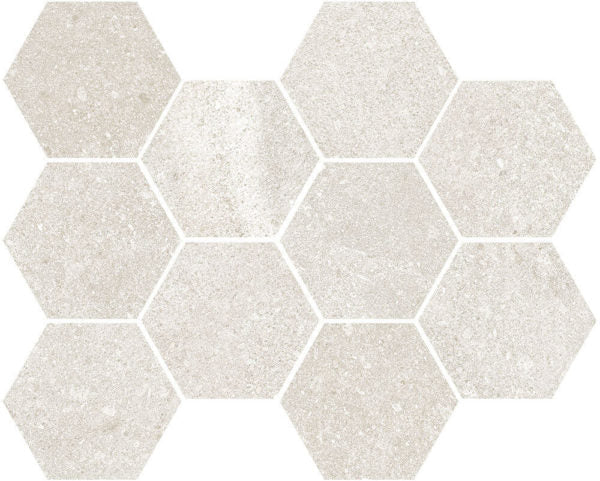 Happy Floors Austral Hexagon 8" x 10" Porcelain Mosaic