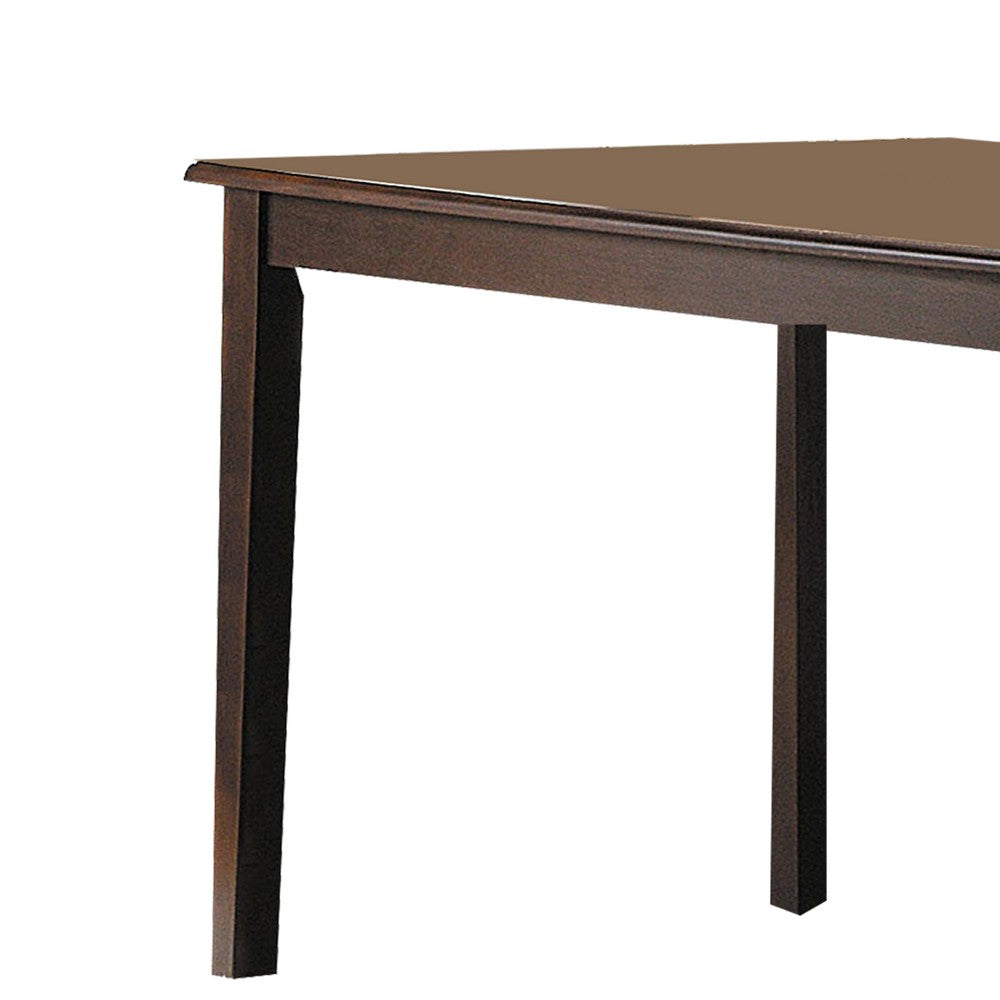 ACME Wooden Dining Table With Tapered Legs, Espresso Brown