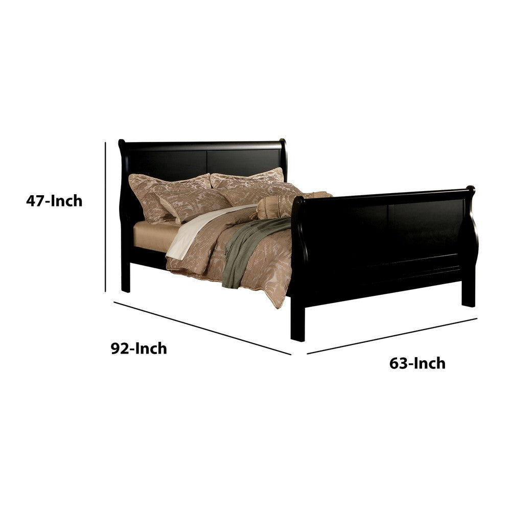 ACME Louis Philippe III Queen Bed, Black