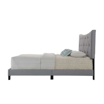 ACME Luxurious Contemporary Style Upholstered Queen Bed, Grey
