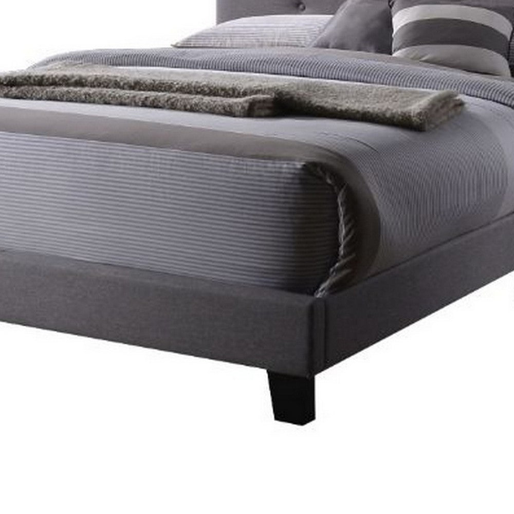 ACME Luxurious Contemporary Style Upholstered Queen Bed, Grey