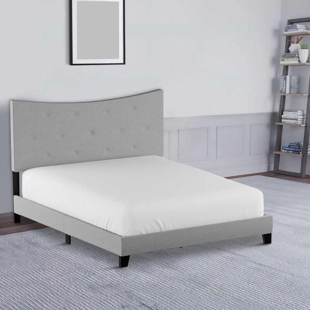 ACME Luxurious Contemporary Style Upholstered Queen Bed, Grey