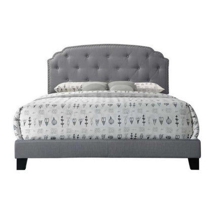 ACME Modern Queen Bed, Gray Fabric