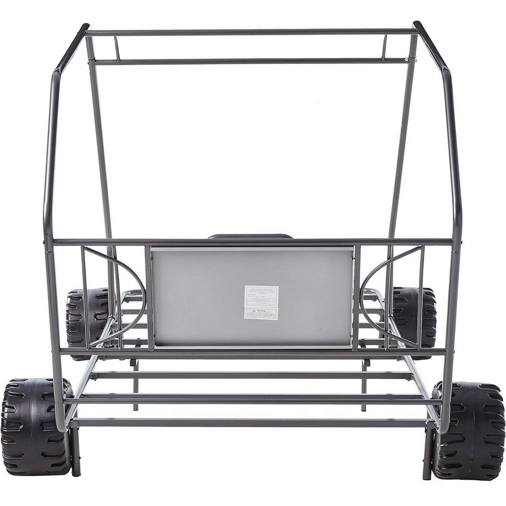 ACME Metal Go Kart Style Twin Bed, Black