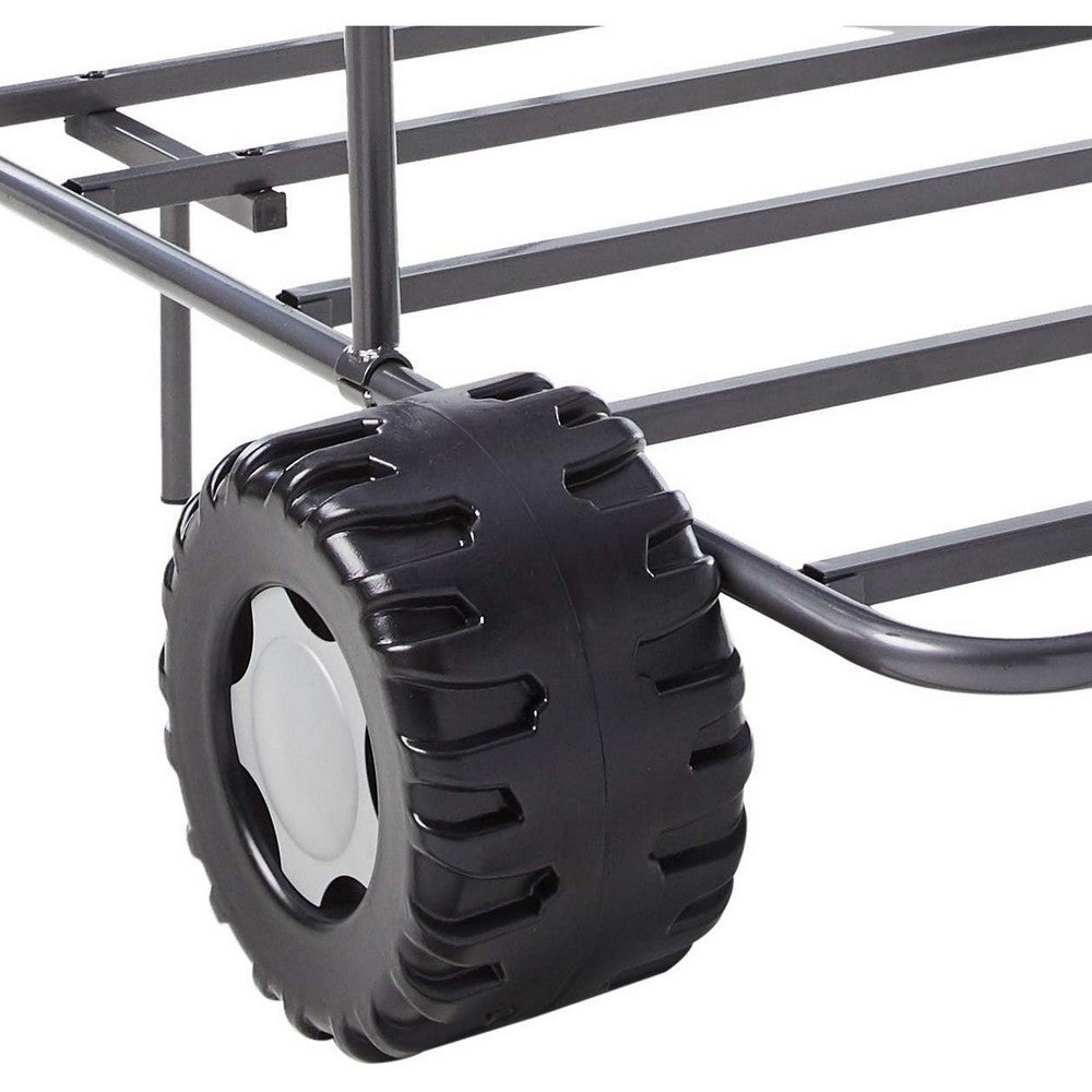 ACME Metal Go Kart Style Twin Bed, Black