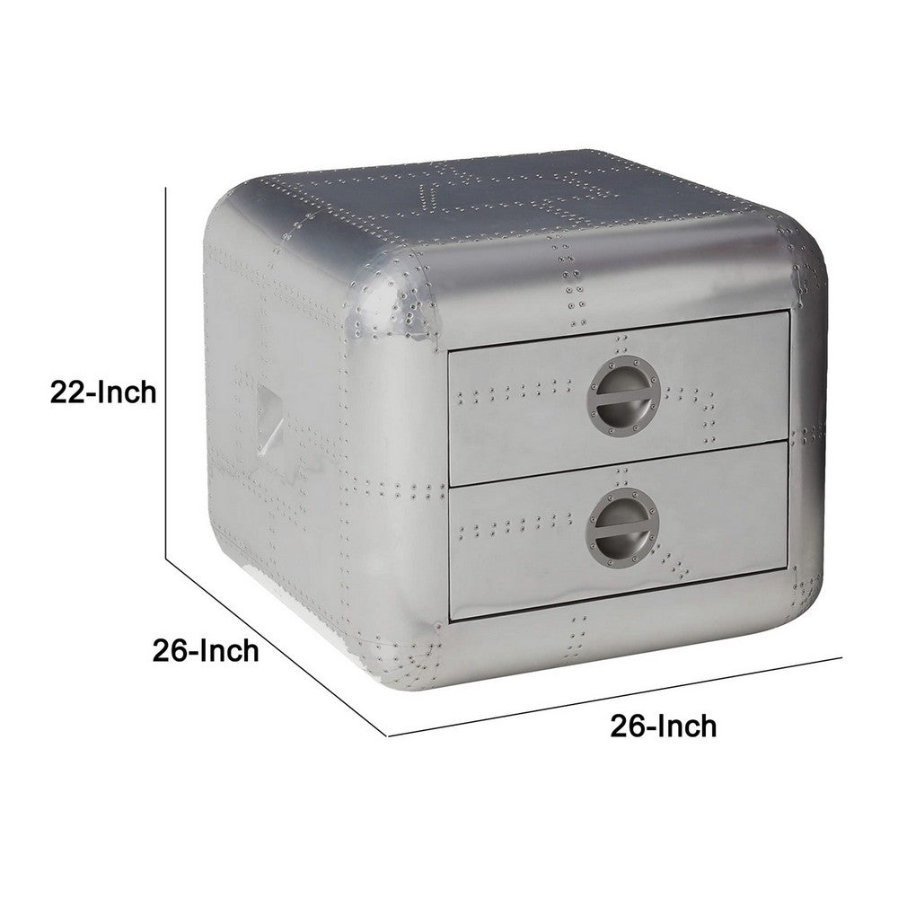 ACME Brancaster End Table, Aluminum