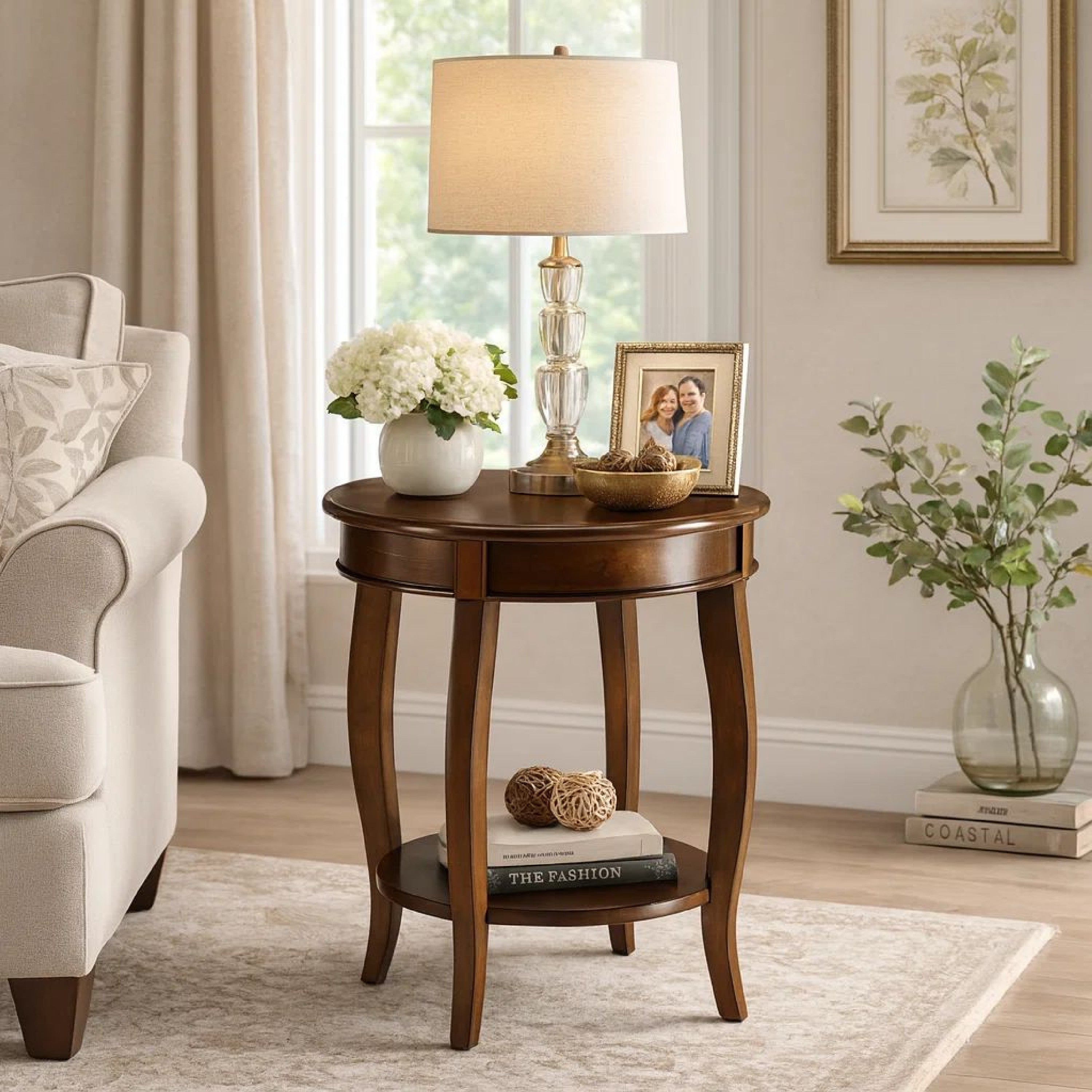 ACME Amiable Side Table, Walnut brown