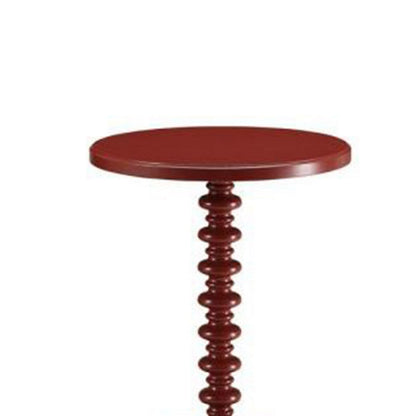 ACME Astonishing Side Table With Round Top, Red