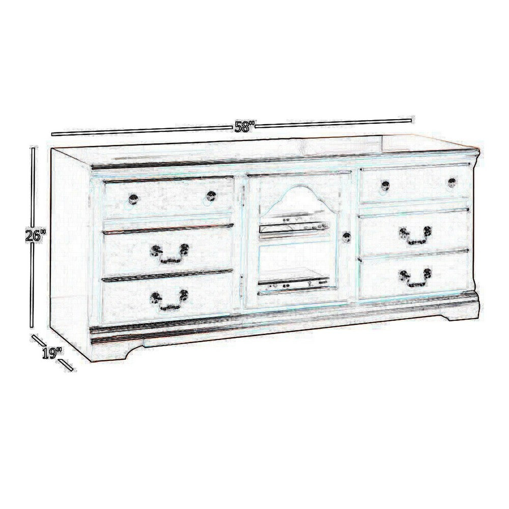 ACME Trendy TV Stand, Cherry Brown