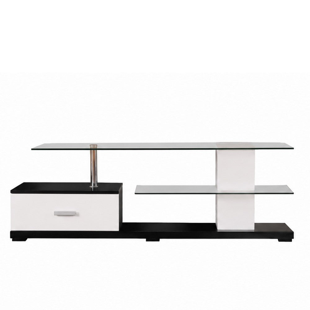 ACME Affable TV Stand, White & Black