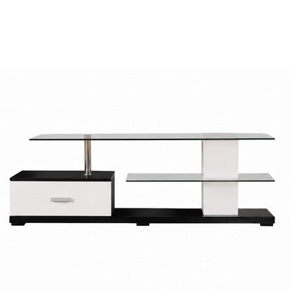 ACME Affable TV Stand, White & Black