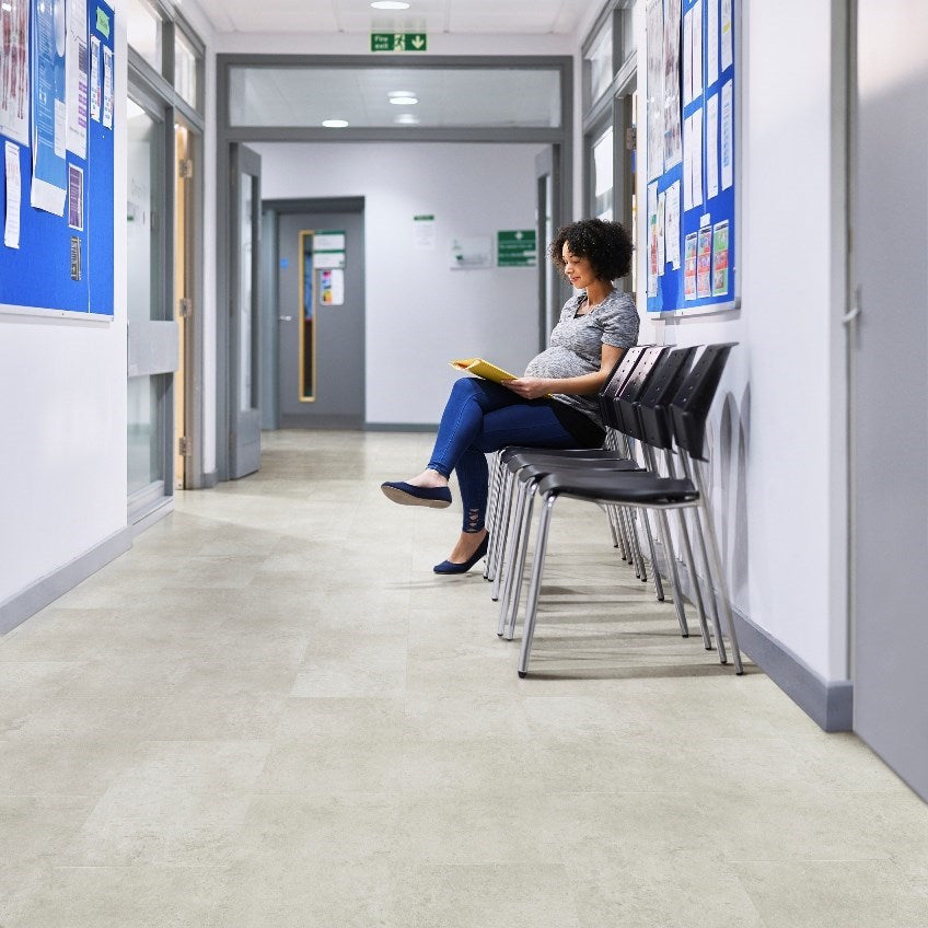 Adore Sovereign 12" x 24" Vinyl Tile Luminous Ivory