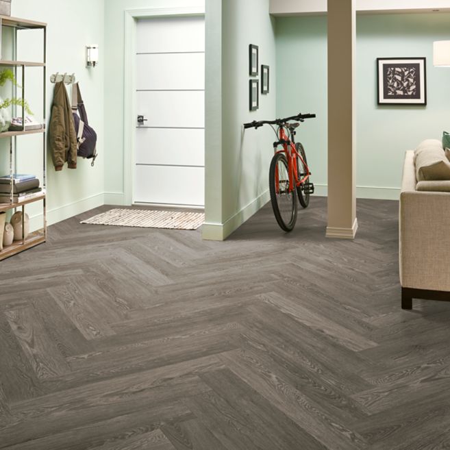 Armstrong American Charm 6 6" x 36" Century Barnwood Weathered Gray Vinyl Plank