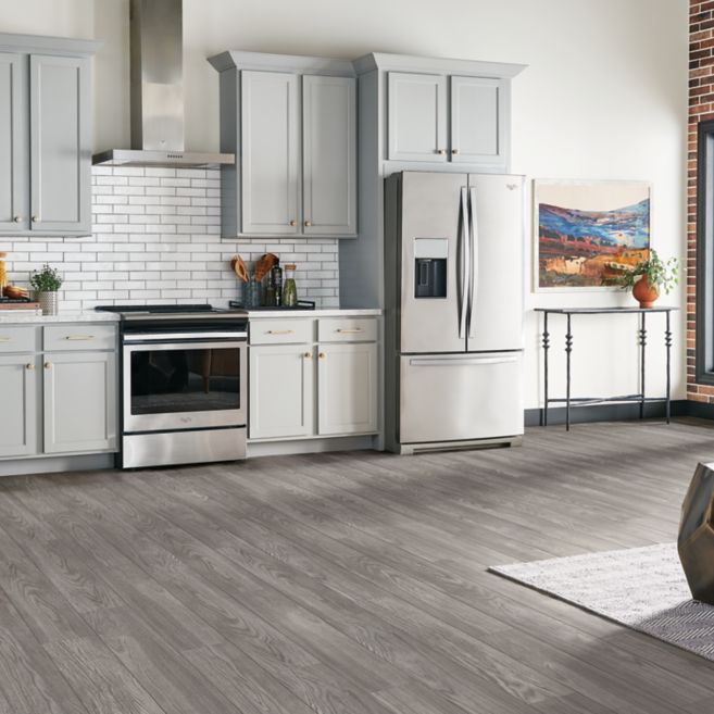 Armstrong American Charm 6 6" x 36" Charlestown Oak Emberglow Brown Vinyl Plank