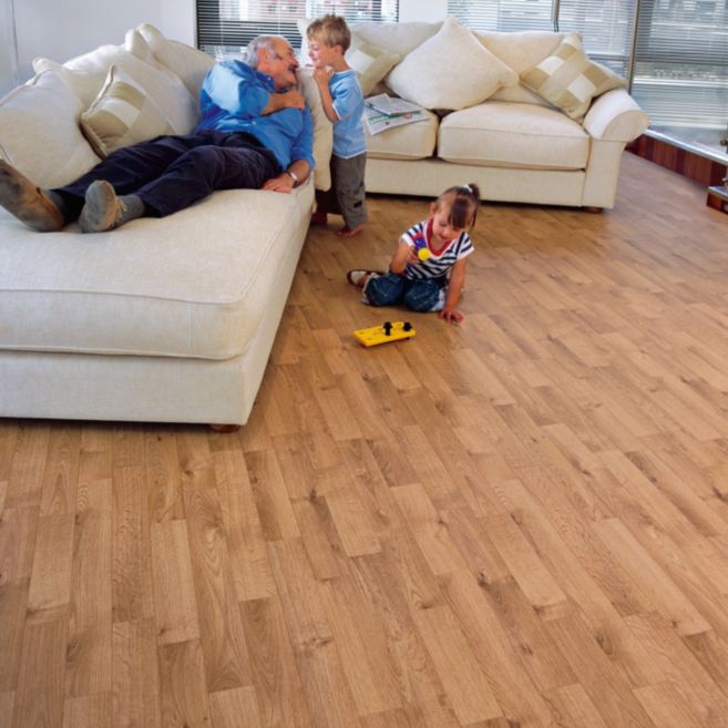 Armstrong CushionStep Better 12' x RL Antique Oak Butternut Vinyl Sheet