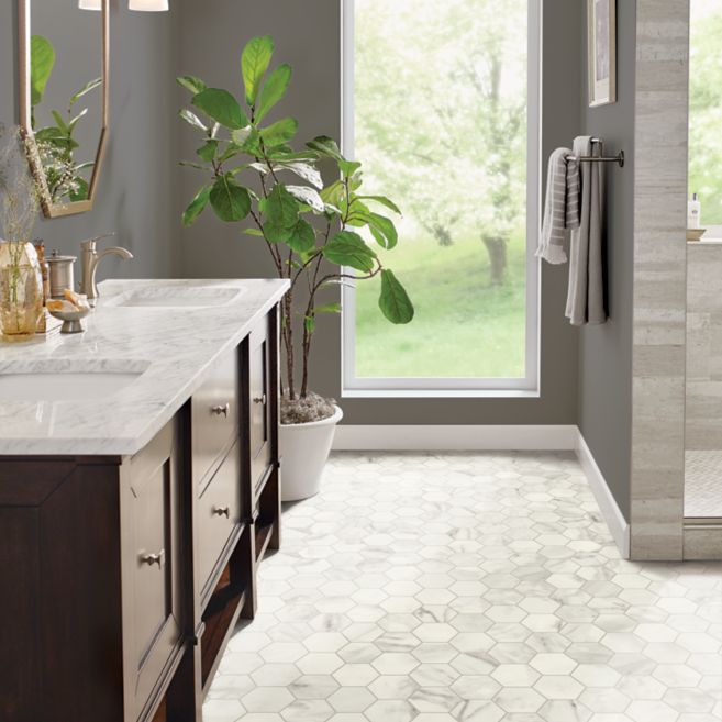 Armstrong CushionStep Better 12' x RL GeoMod Melted Cream Vinyl Sheet