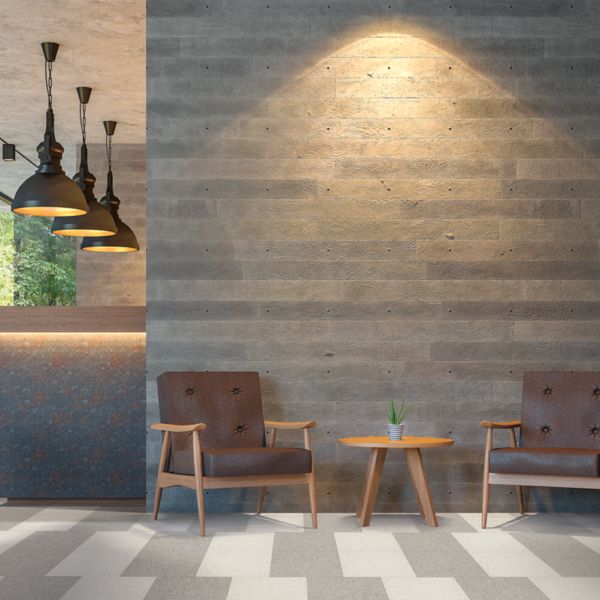 Armstrong Premium Excelon Crown Texture 12" x 12" Antique White Vinyl Tile