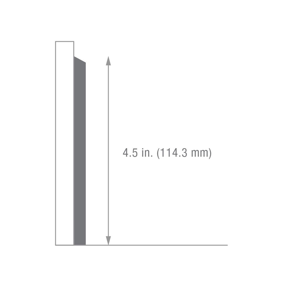 Armstrong Sculptured Profile 1 4.5" x 96" Classic Ivory Rubber Wall Base