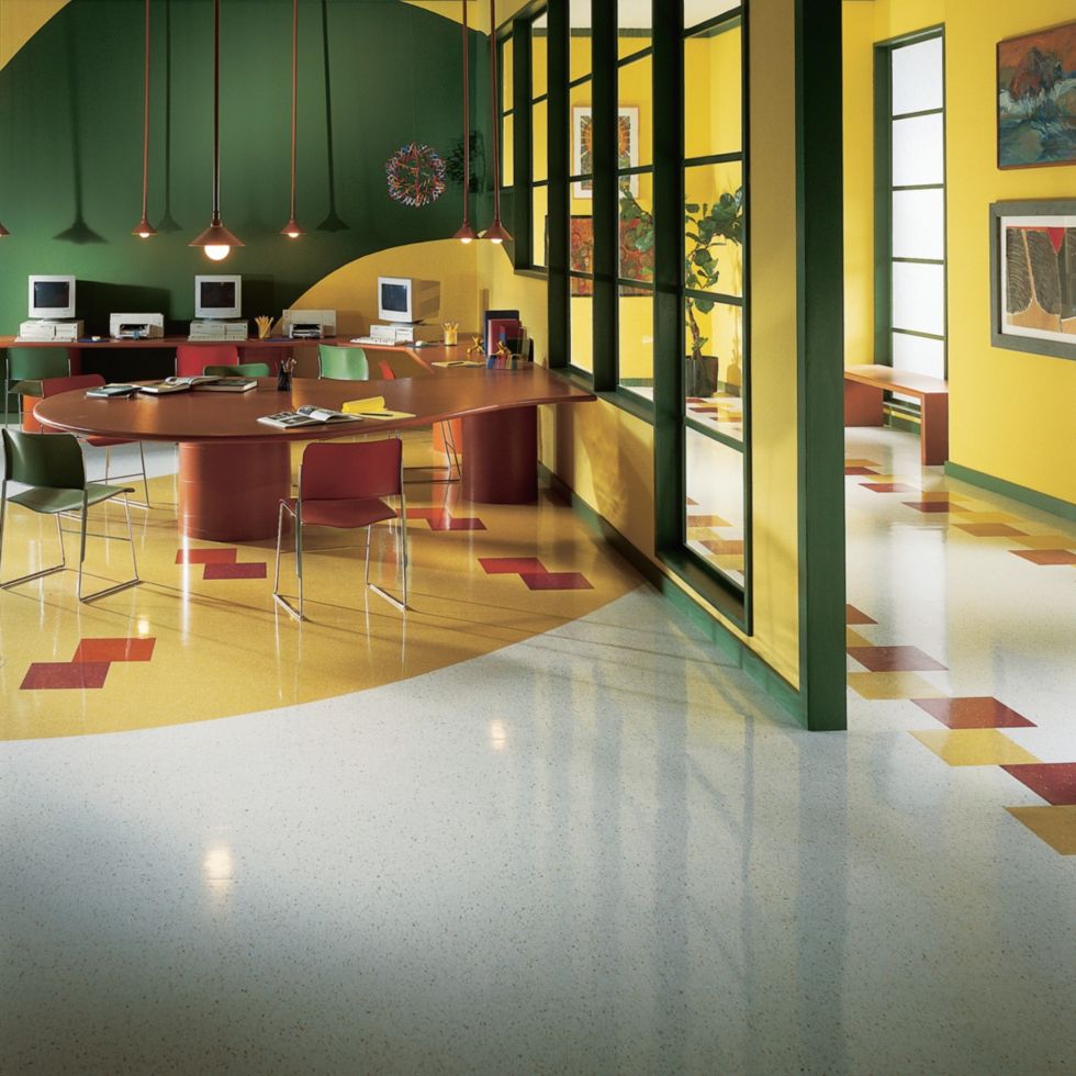 Armstrong Standard Excelon Imperial Texture 1/8 12" x 12" Silver Green Vinyl Tile