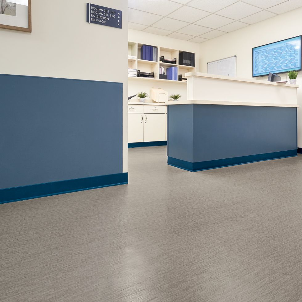 Armstrong Wall Base Cove Stick 4" x 48" Almost Navy Rubber Wall Base