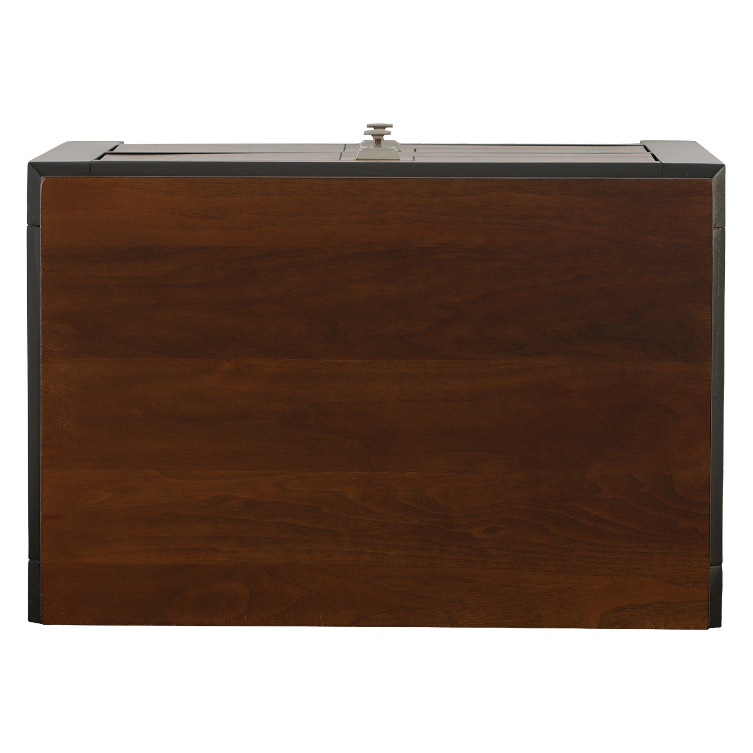 Benzara 28 Inch Handcrafted Bedside Nightstand, 2 Drawers, Sleek Wood Pattern, Square Knobs, Walnut Brown