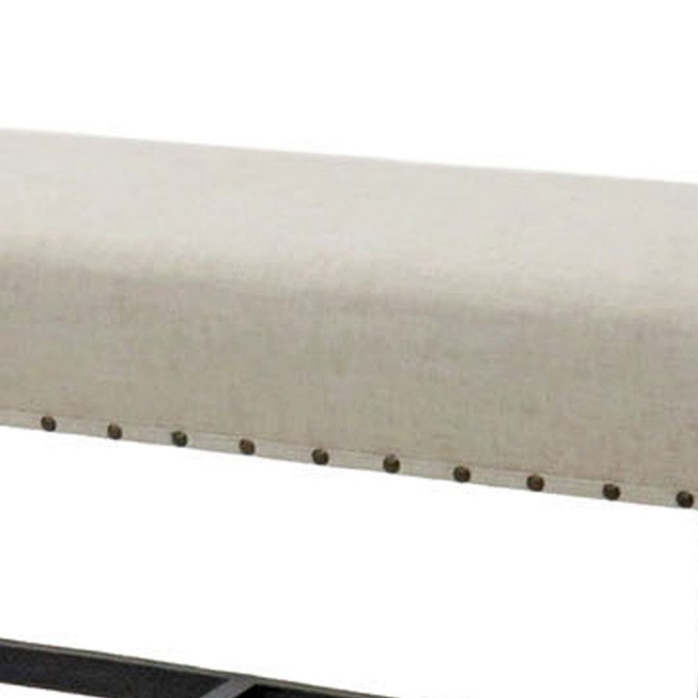Benzara Sania II Rustic Counter Ht. Bench, Antique Black Finish
