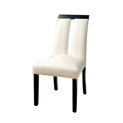 Benzara Luminar Contemporary Side Chair Withwhite Cal. Foam, Black Finish, Set of 2
