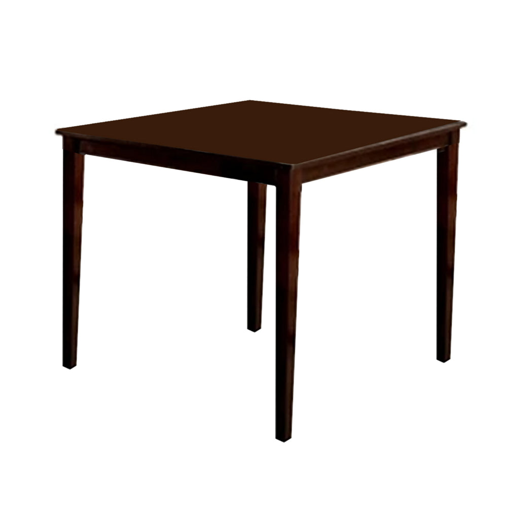 Benzara 5 Piece Wooden Counter Height Table with Crossback Chairs, Espresso Brown