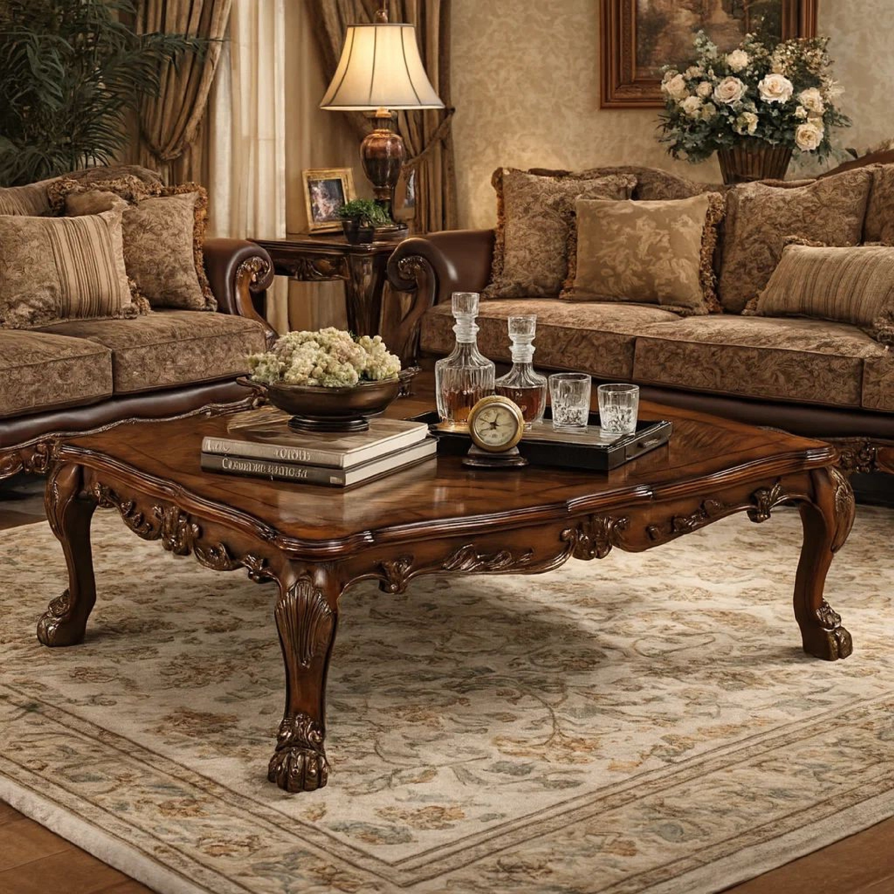 ACME Dresden Coffee Table, Cherry Oak