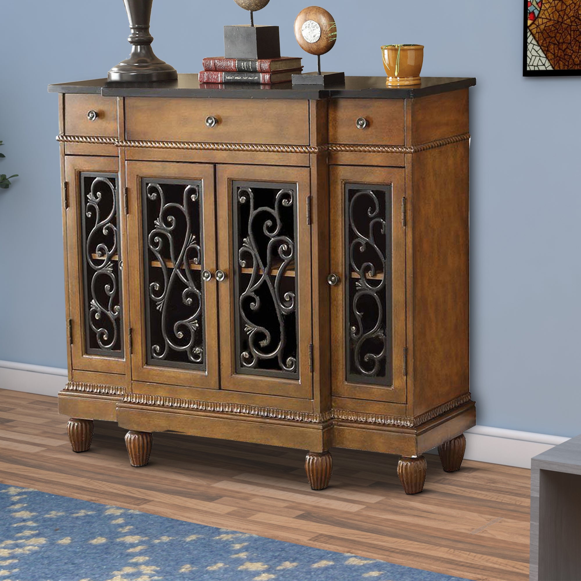 ACME Vidi Console Table, Oak Brown