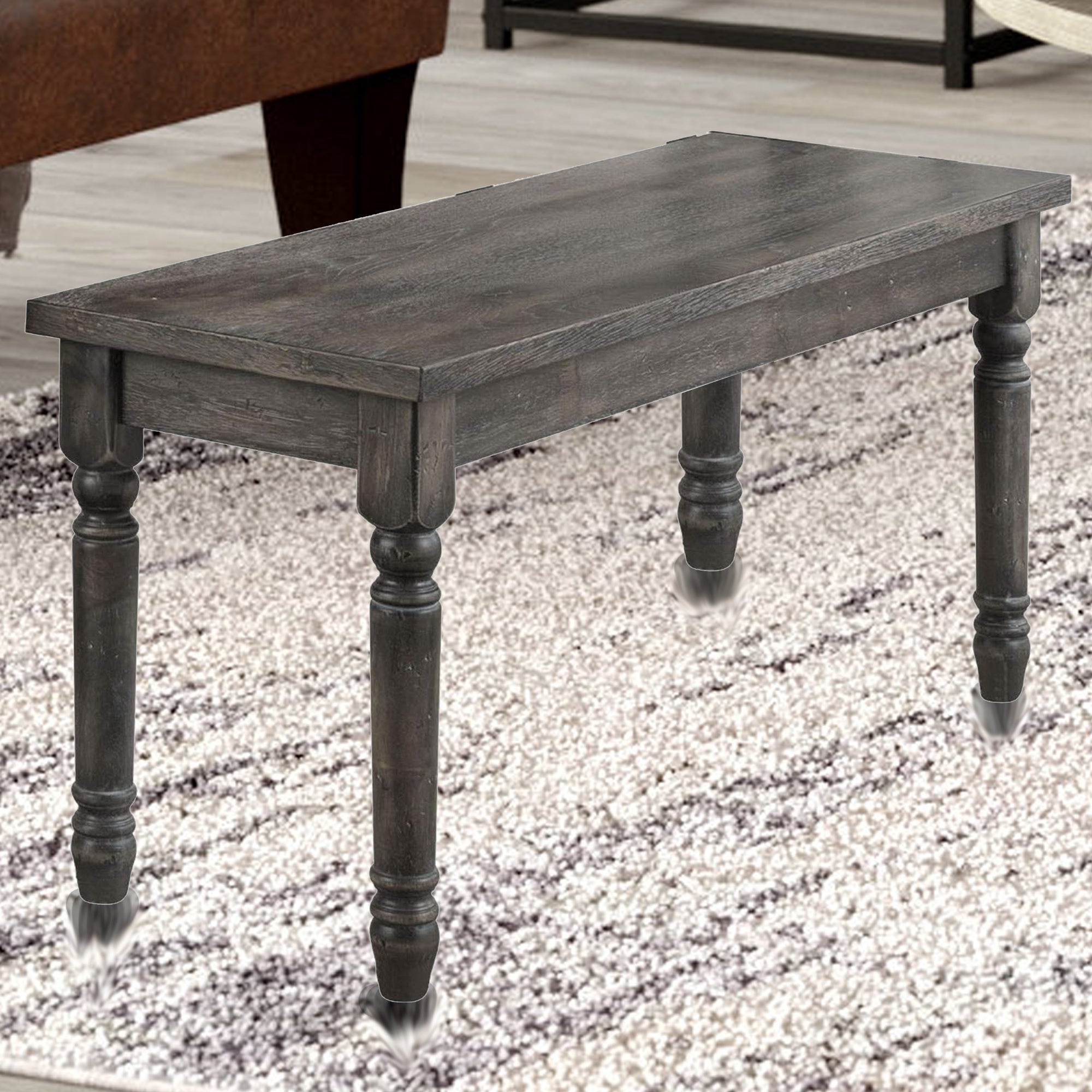 ACME Weathered Lookinhg Dining Table, Gray