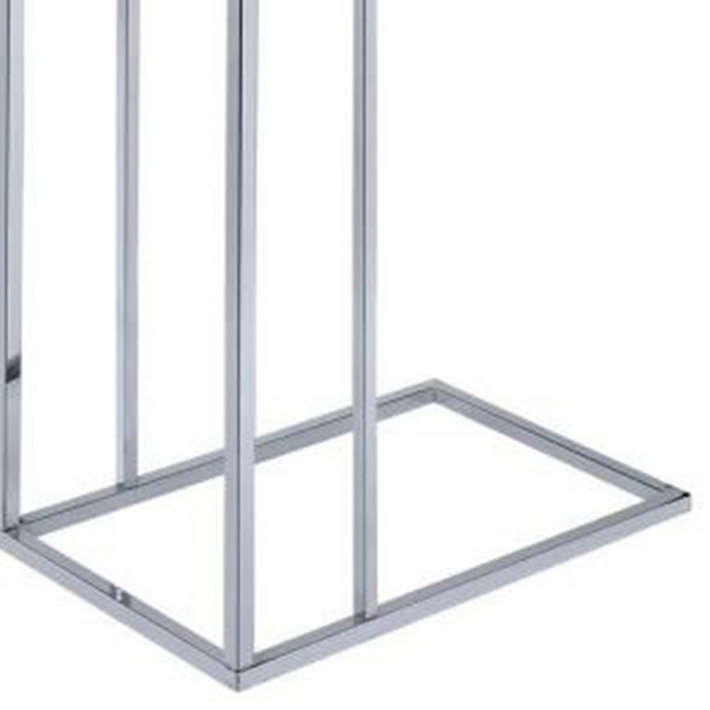 ACME Vogue Side Table, Weathered Oak & Chrome