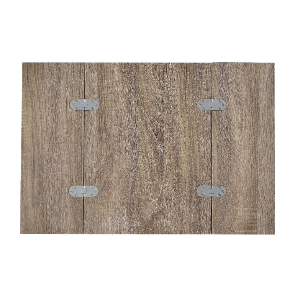 ACME Vogue Side Table, Weathered Oak & Chrome