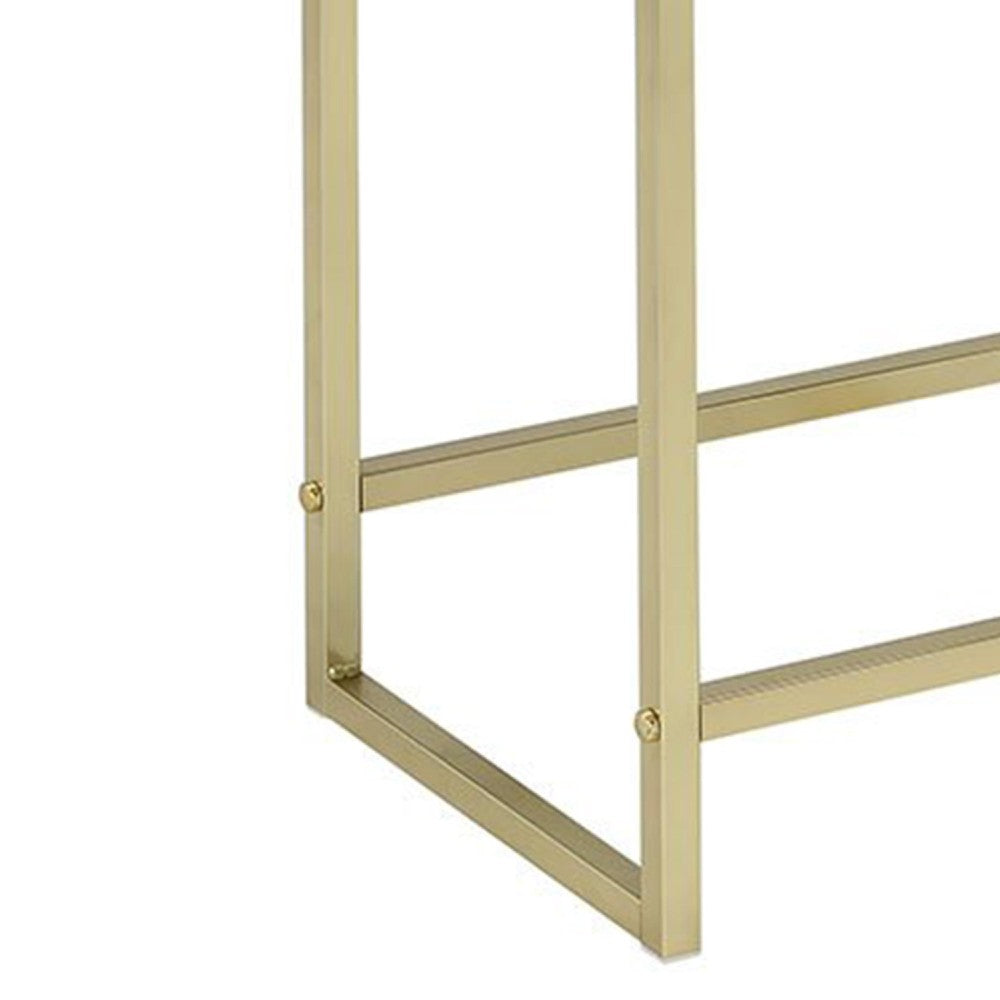 ACME Astonishing Side Table, White & Gold