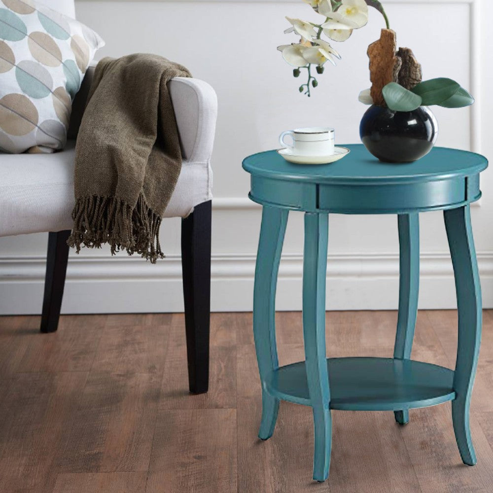 ACME Affiable Side Table, Teal Blue