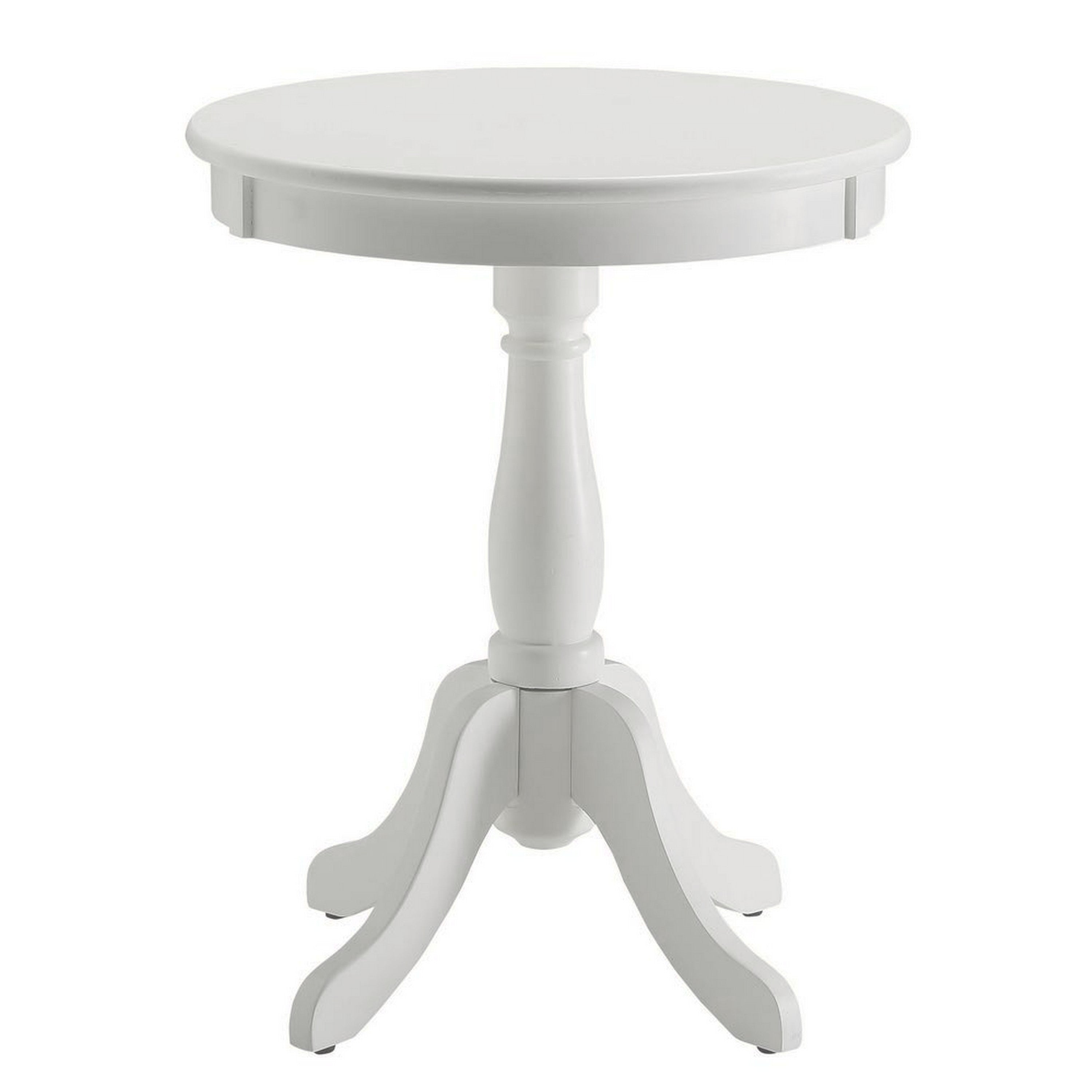 ACME Astonishing Side Table With Round Top, White