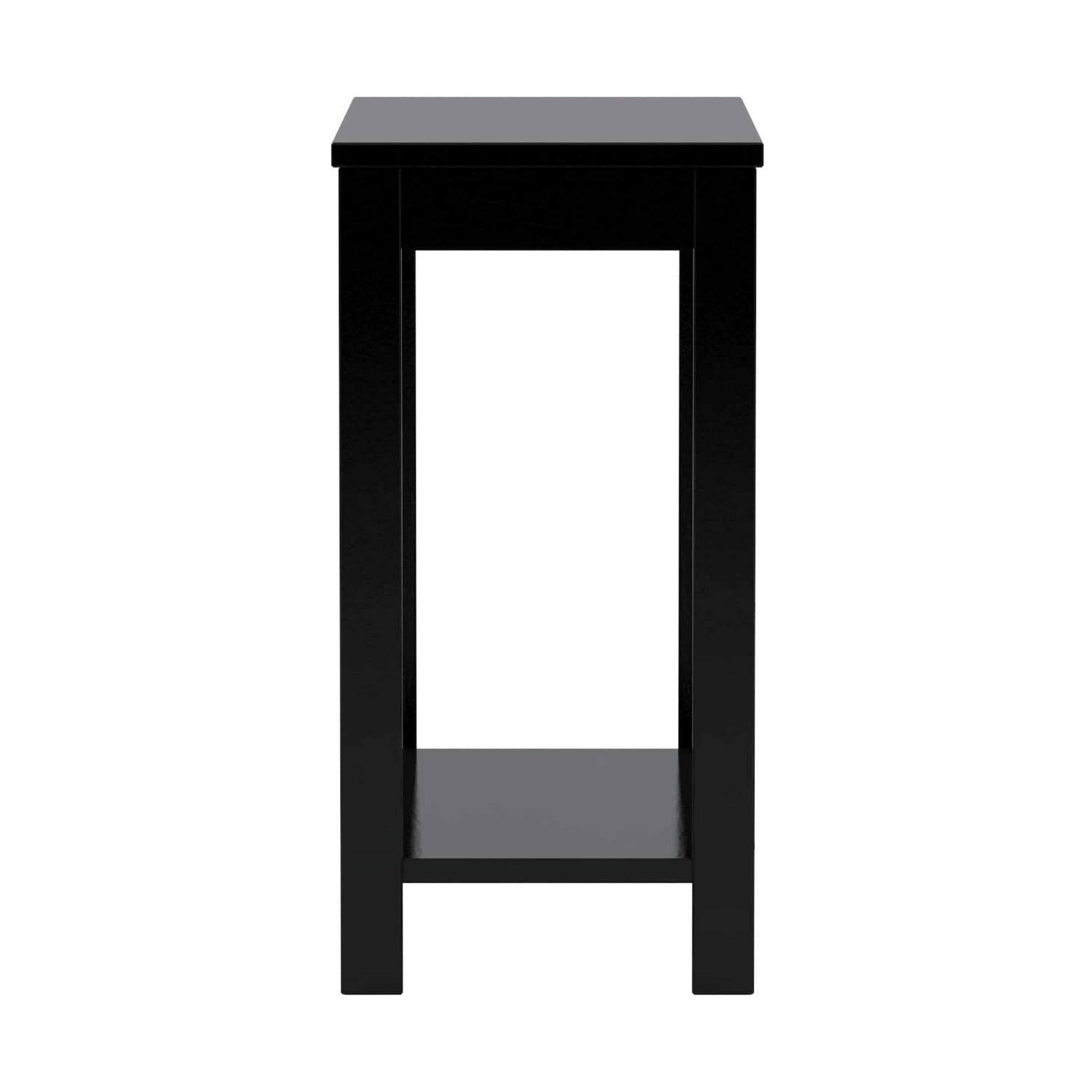Crown Mark Minimalistic designed Wooden Chairside Table, Black