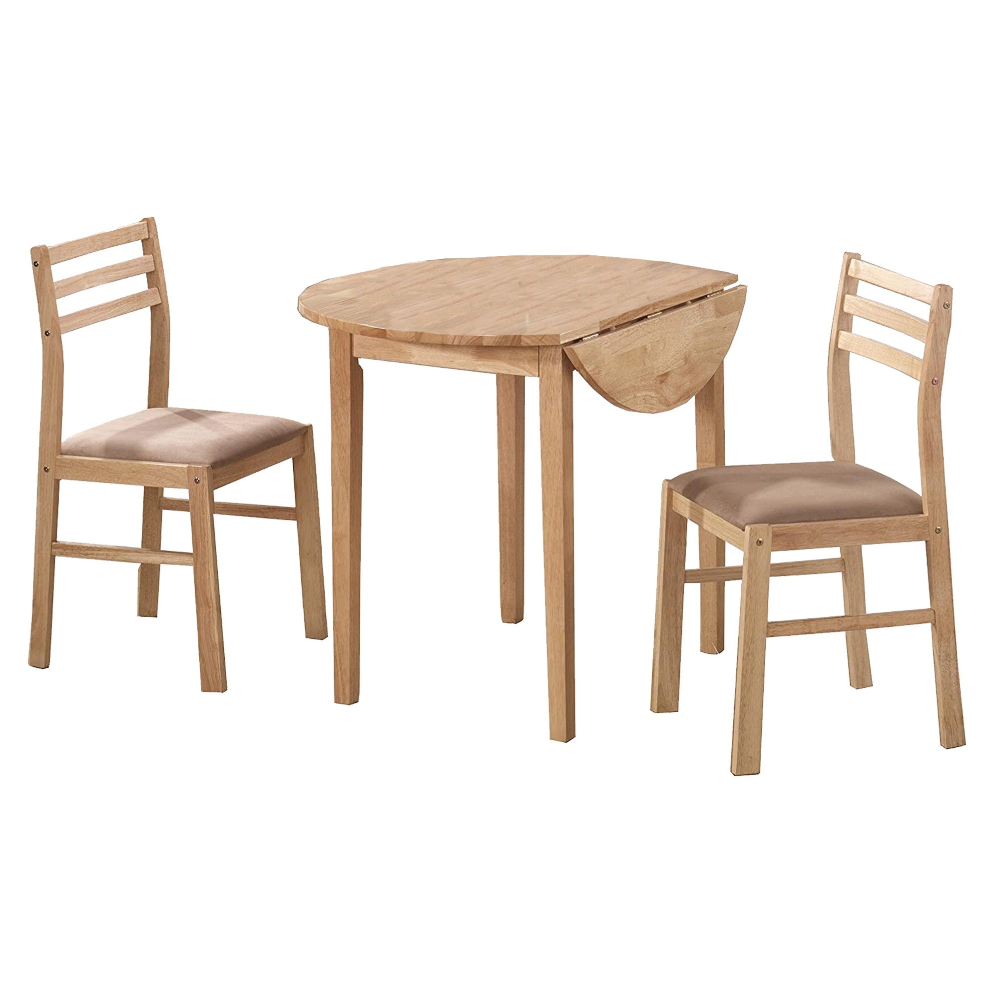 Coaster Sophisticated 3 Piece Wooden Table And Chair Set, Brown