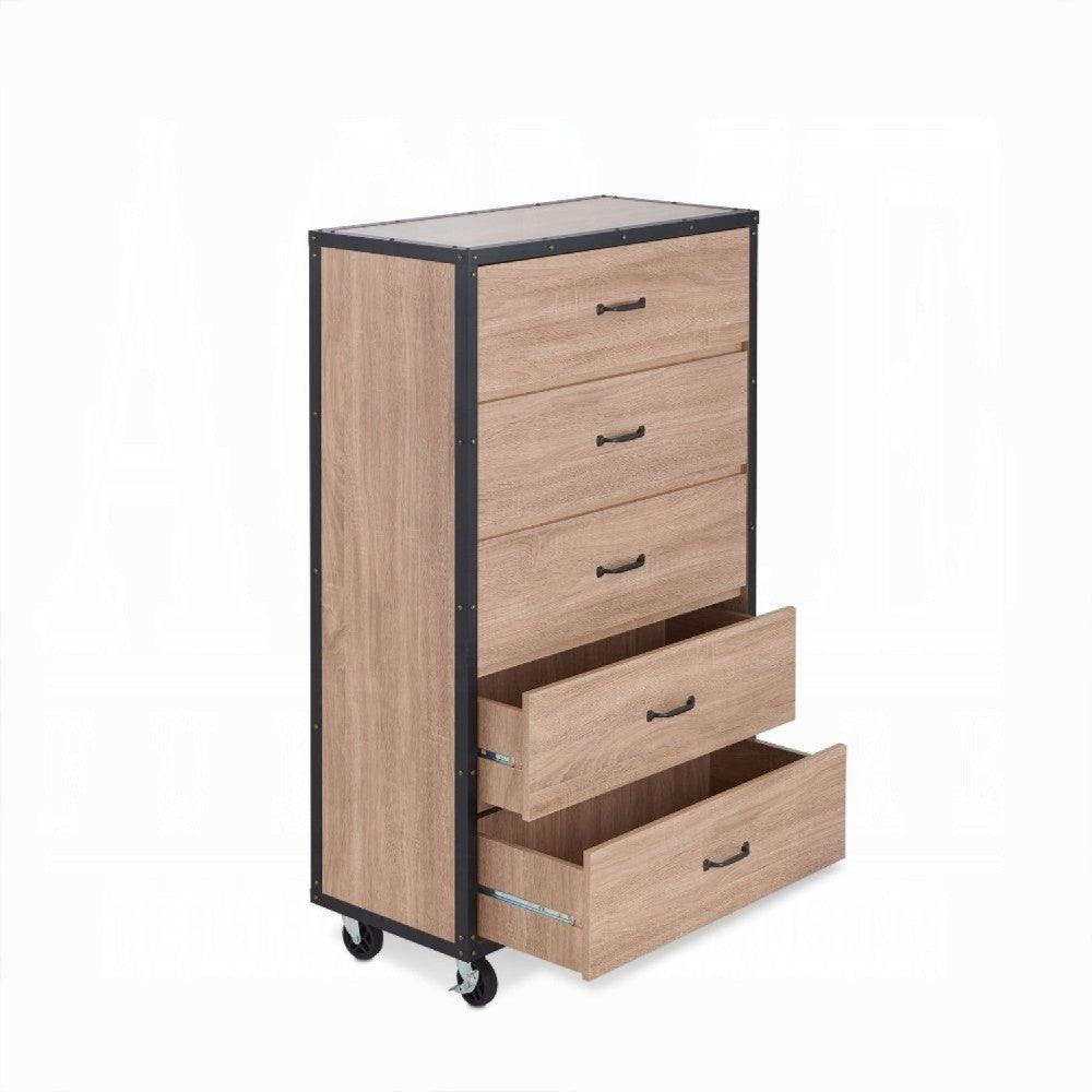 ACME Wooden Chest, Weathered Light Oak Brown