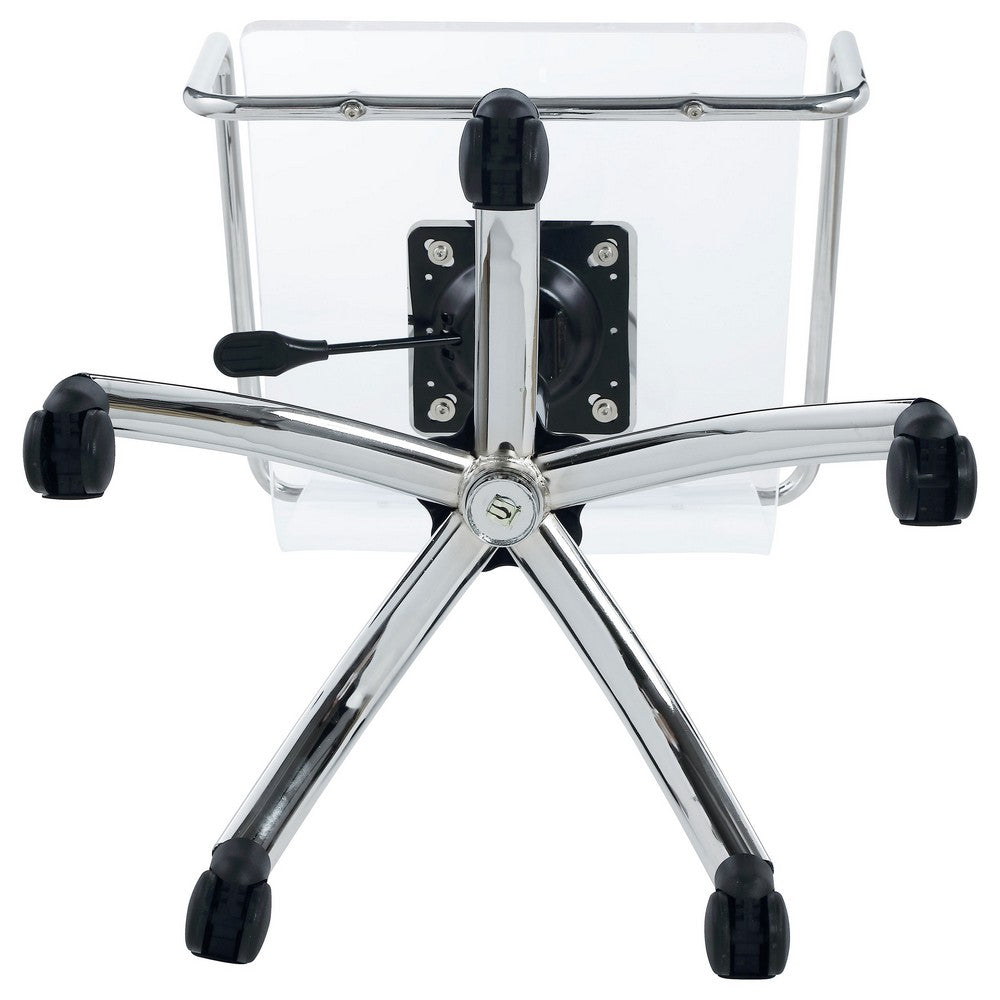 Coaster Modern Design Transparent Acrylic Adjustable Office Chair, Clear