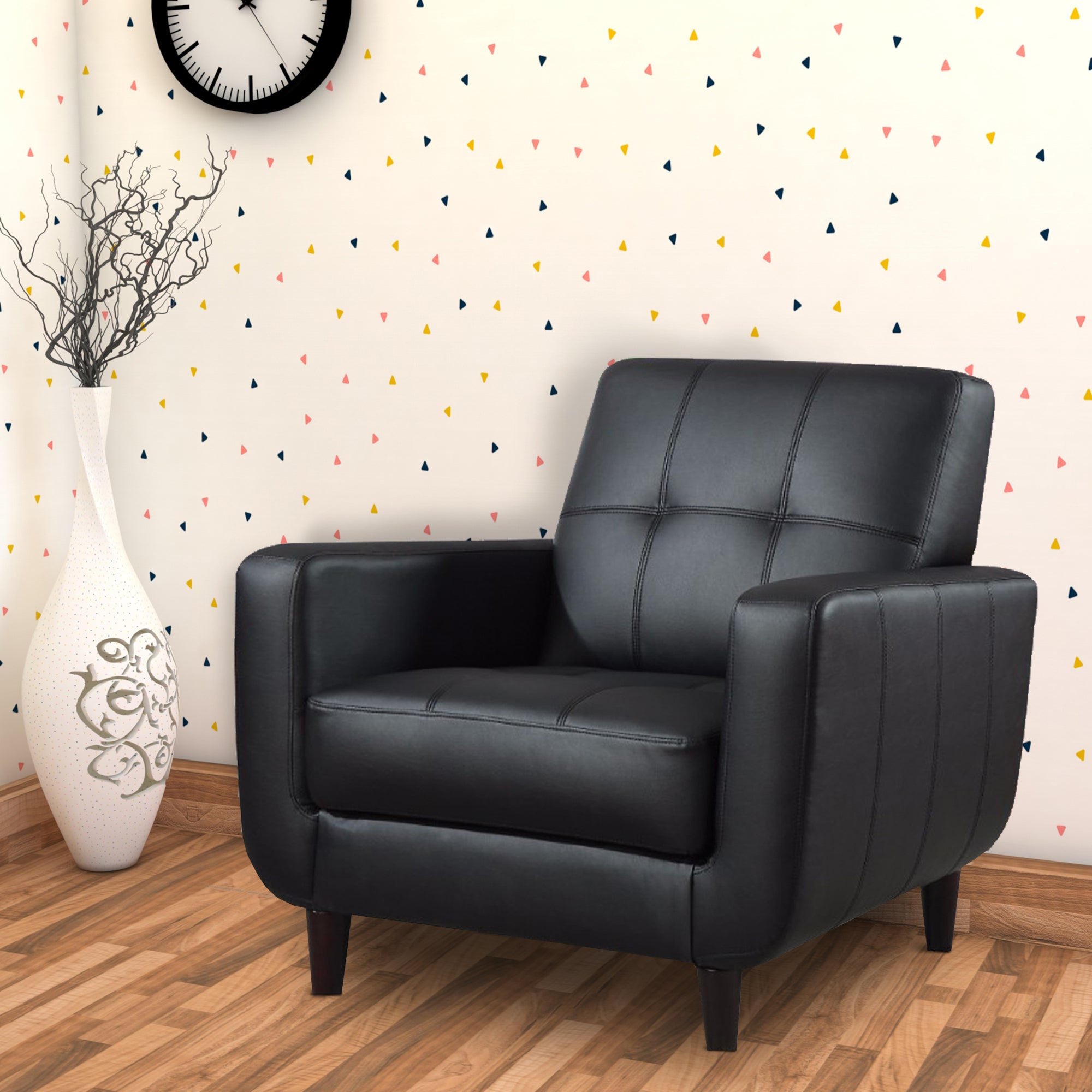 Coaster High toned Accent Chair, Black