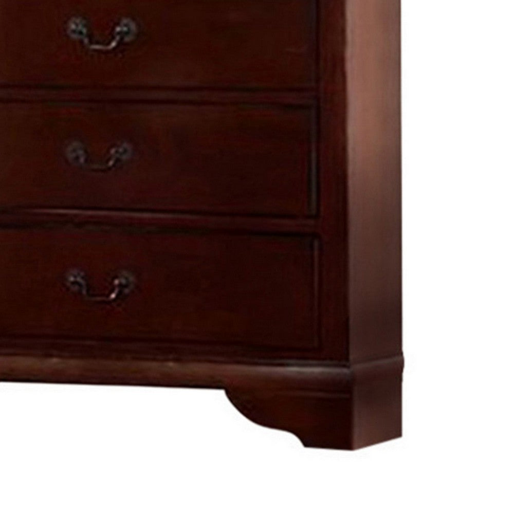 Poundex Decorously Functional Pine Wood, Plywood & Birch Veneer Chest, Cherry